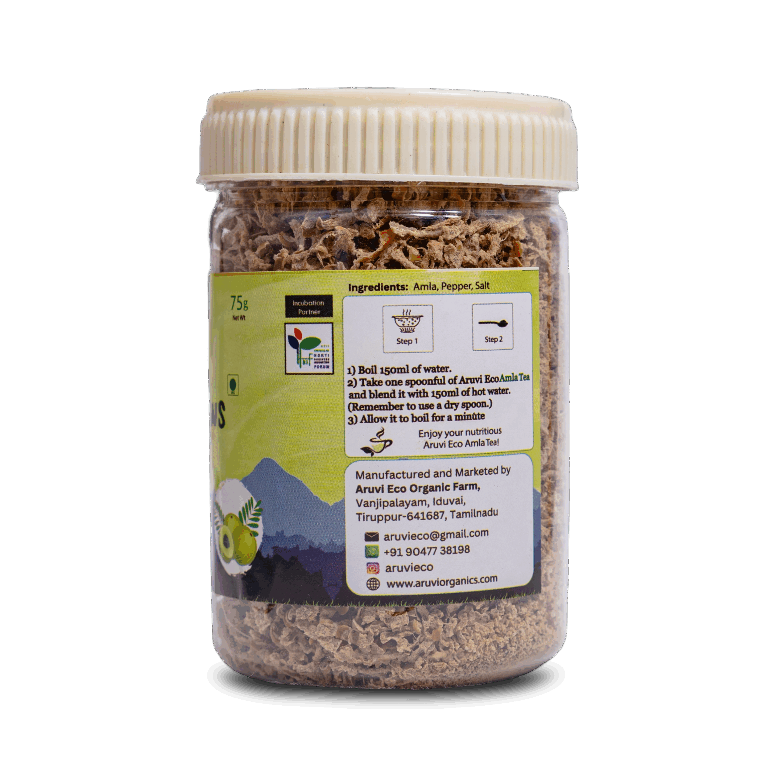 Amla Tea with Salt and Pepper - Immunity-Boosting Tea, Directly produced from our Farm - 75gm - Image 3