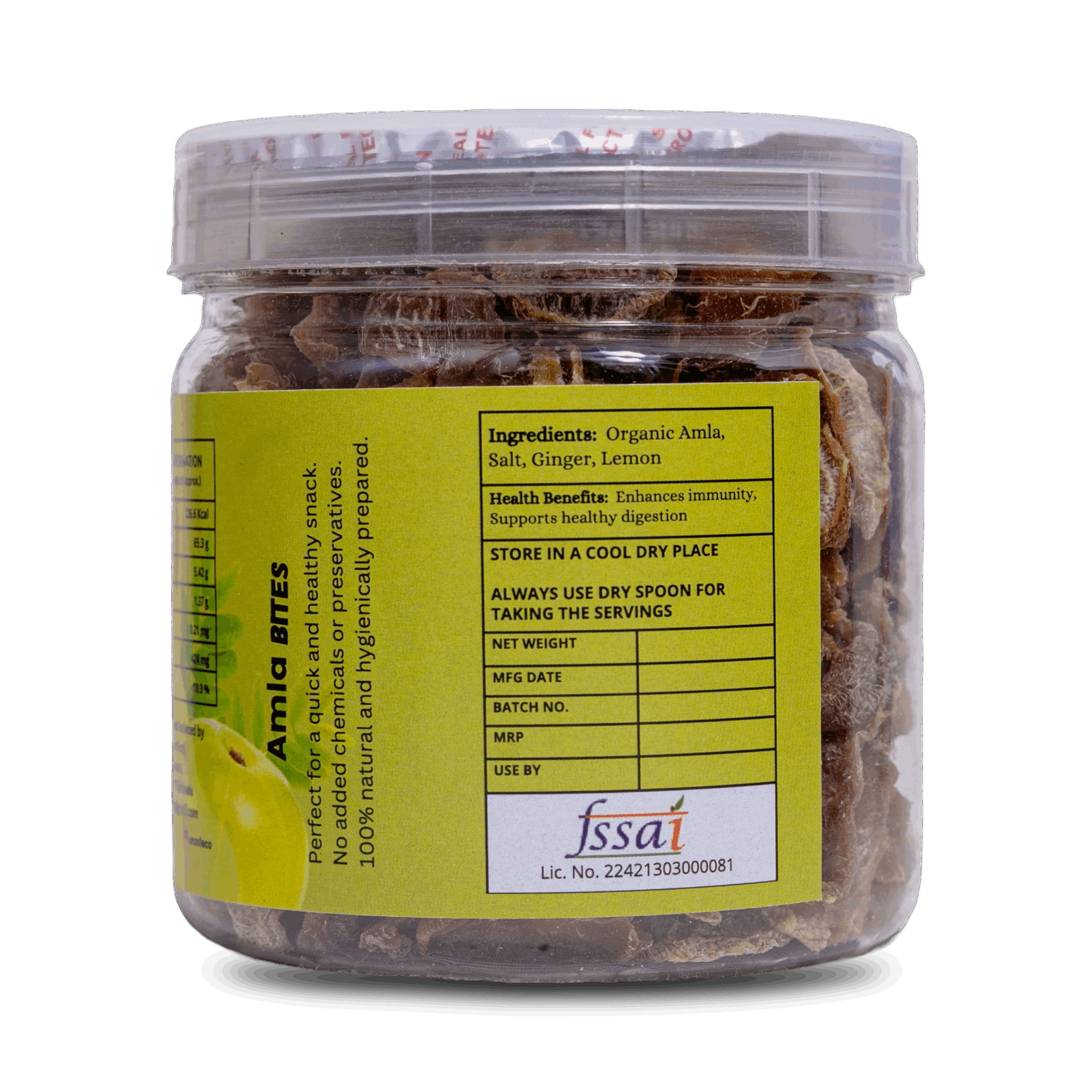 Organic Amla Salted Bites with Ginger and Lemon - Made with 100% Natural Dried Amla Grown in our Farm, No Artificial Flavors or Colors, No Preservatives 175g - Image 6
